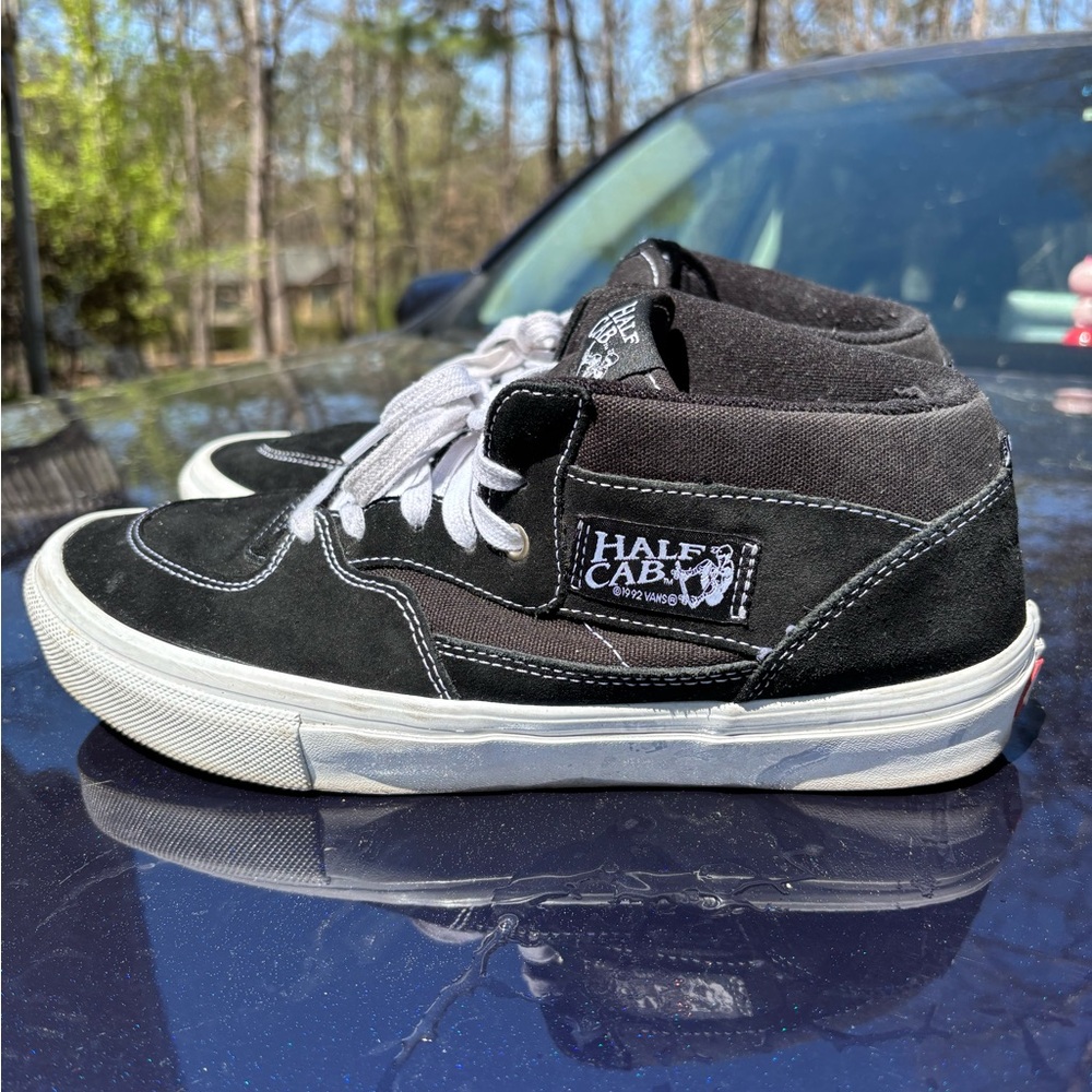 Vans Black and White Half Cab Sneakers